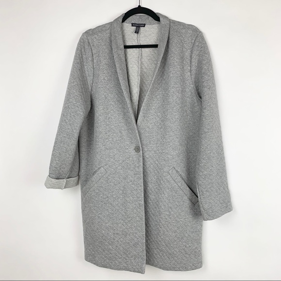 EILEEN FISHER Quilted Jersey Stand Collar Jacket - Picture 7 of 7